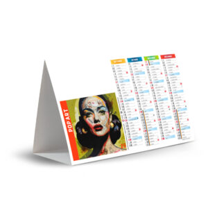 Calendrier publicitaire chevalet de comptoir POP'ART